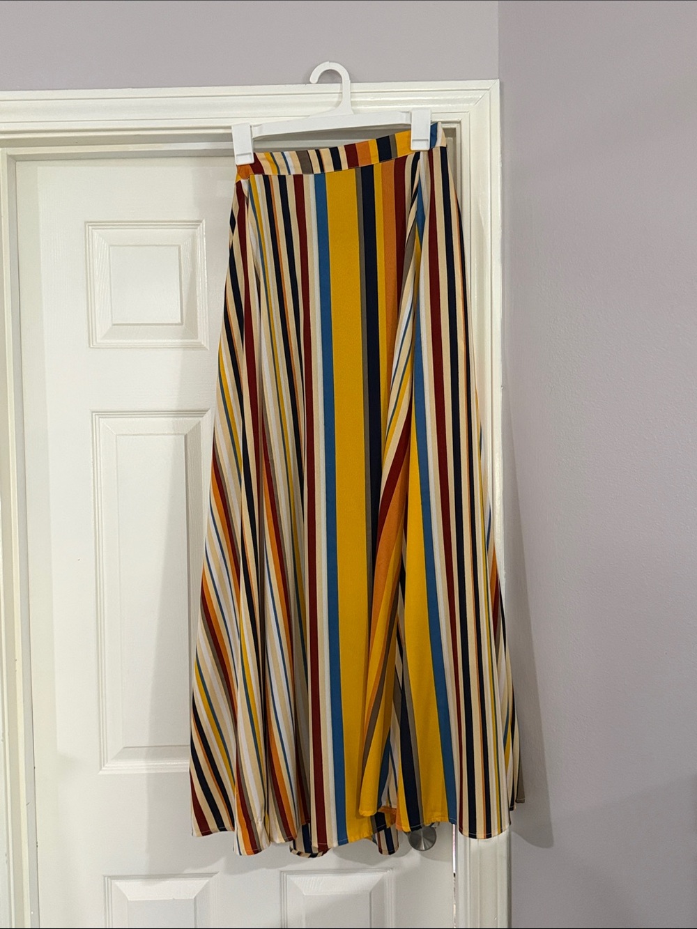 Versona Yellow Multi-Stripe Maxi Skirt